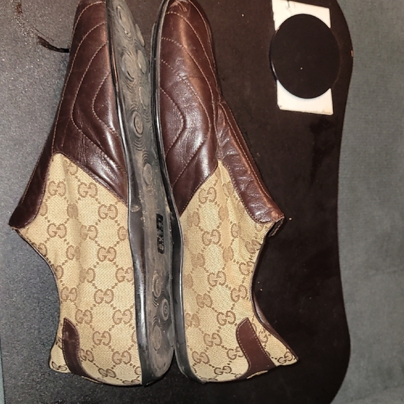 Gucci Brown and Beige Velcro Sneakers - Picture 4 of 9